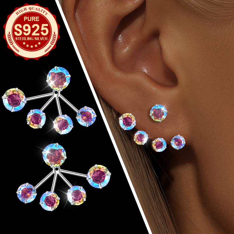 Iridescent Zirconia Earrings