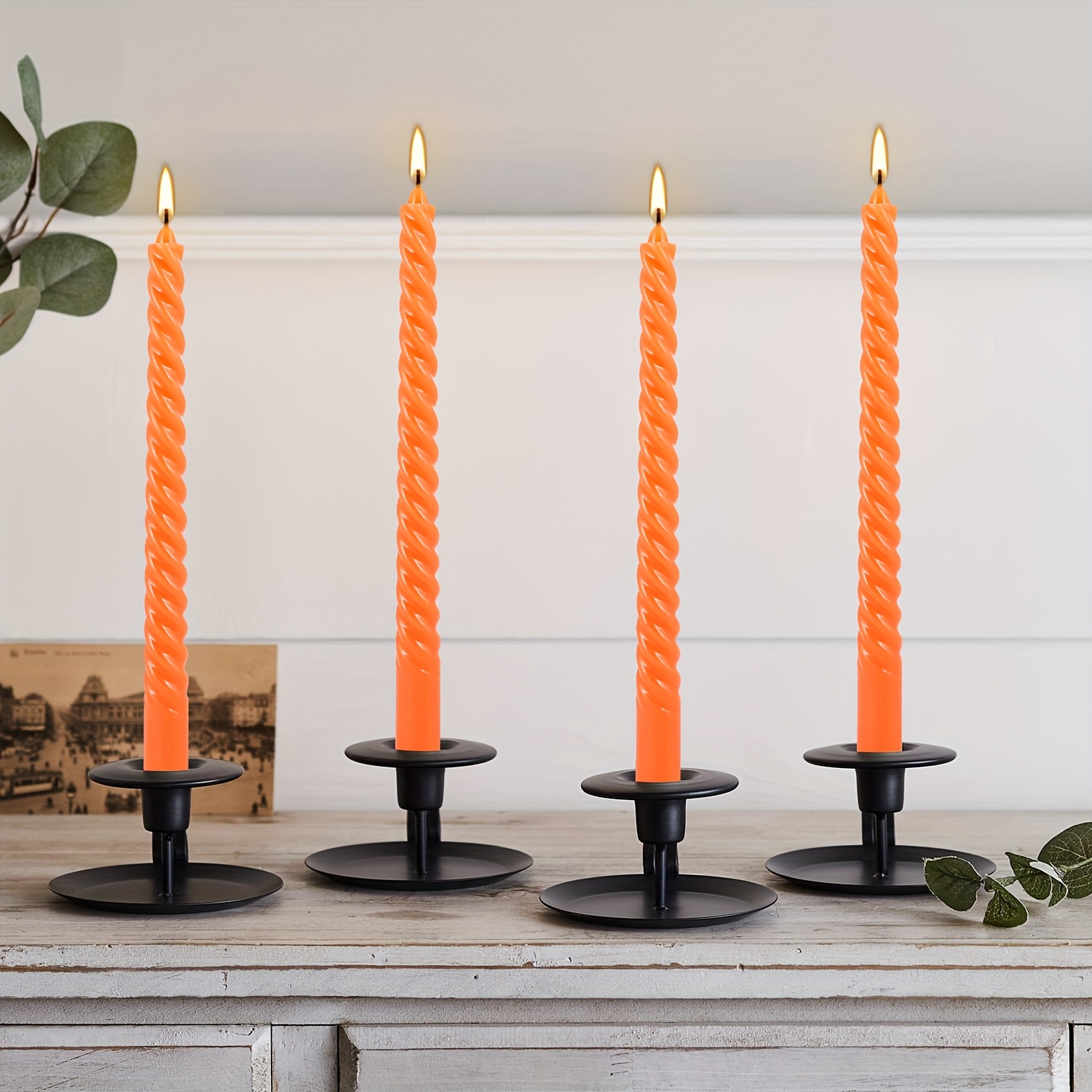 Festival Candles 12 Thin Spiral Stick Candles for Decorations