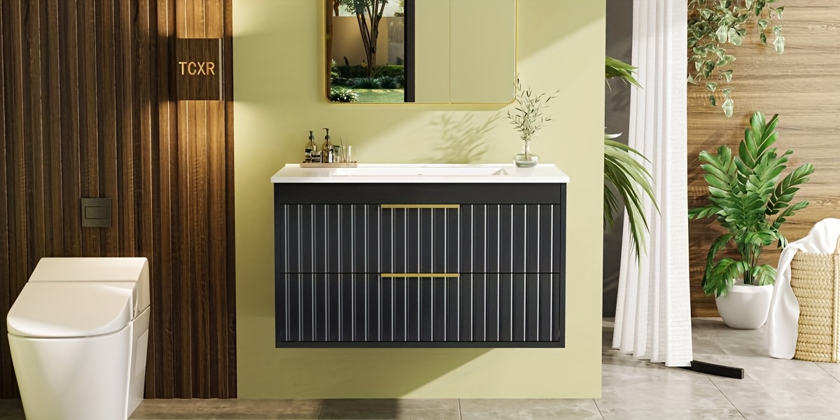 Modern Floating Vanity with Sink - Wall-Mounted Bathroom Cabinet with Soft Close Drawers 20 Modern Floating Vanity with Sink