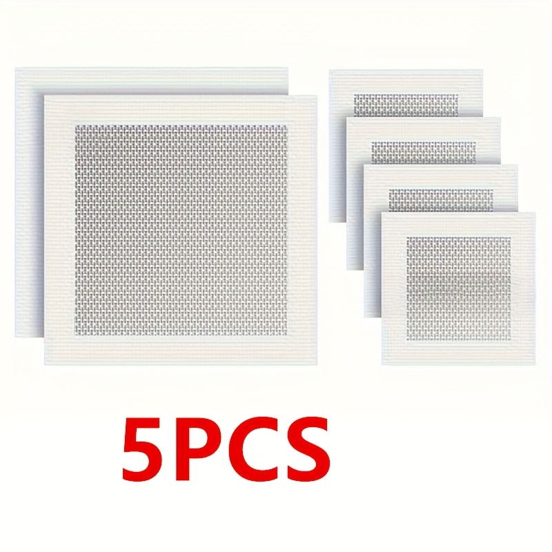 Image of 5/10pcs Fiberglass Mesh Wall Repair Kit, 4/6 Inch Galvanized Sheet, Durable And Easy-to-use For Gypsum Board And Aluminum Wall Hole Repair.