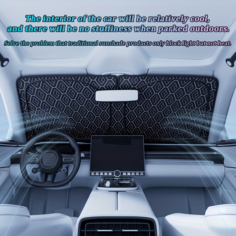 1pc Car-Specific Windshield Sunshade, Effective Sun Protection, Portable Foldable Front Window Heat Insulation Cover, Suitable for Most Vehicles, Easy to Store with Thermal Insulation Effect
