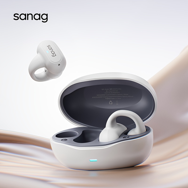 

* Warehouse* Sanag Z50s Ear Clip Headphones Hifi Powerful Mixing Earphones 360° Sports Earbuds Running Cycling Call Noise Cancelling Ows Headset