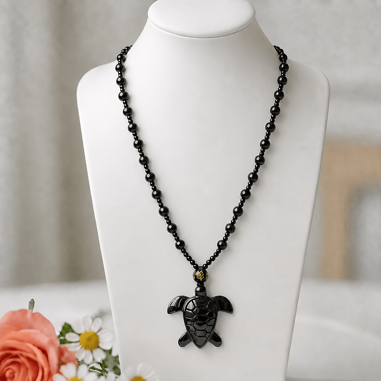 TEMU Collier avec pendentif Tortue de mer en de vésicule biliaire noire naturelle, Talisman de marine, de la , Collier élégant et avec pendentif pour