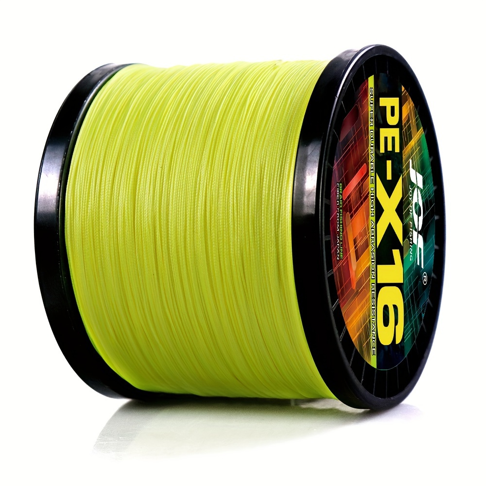 

Ultra- 16 Strand Braided Pe Fishing Line - 328yds, High Tensile Strength For Saltwater & Freshwater, Wear-resistant, Bite-proof, Multiple Weight Options (25lb-200lb)