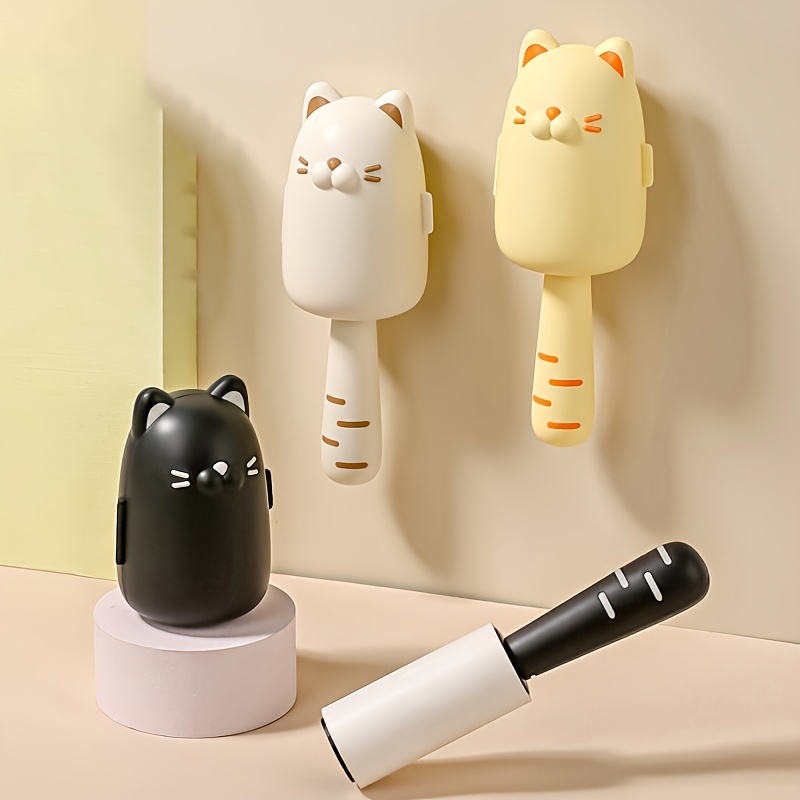 

Cute Cat-shaped Lint Roller - Pet Hair Remover For Clothes & Sofa, Fabrics, No Batteries Required