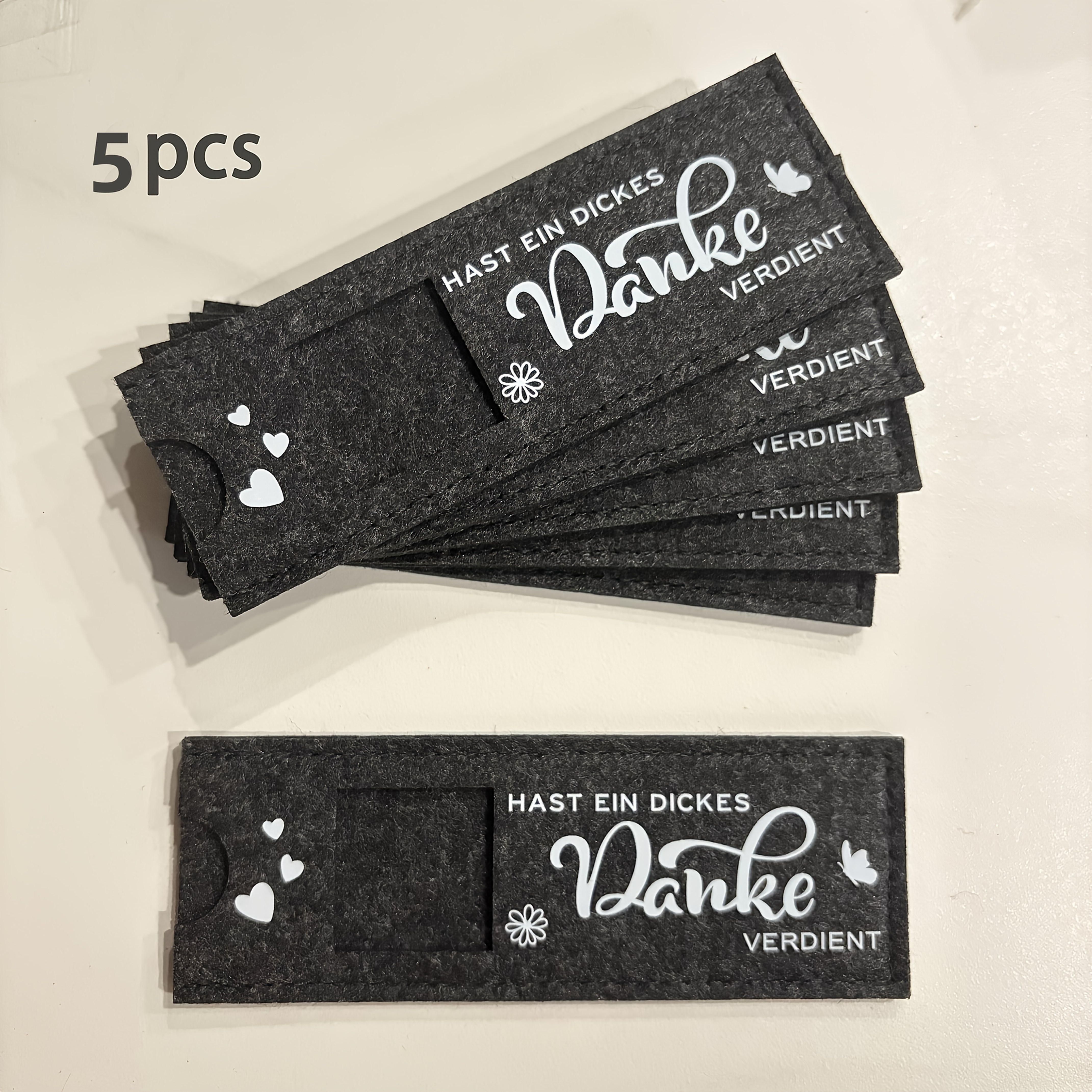 Image of 5/10pcs Set Of German Felt Chocolate Gift Bags For Team Gifts, Farewell , Or Employee Giveaways (chocolate Not Included)