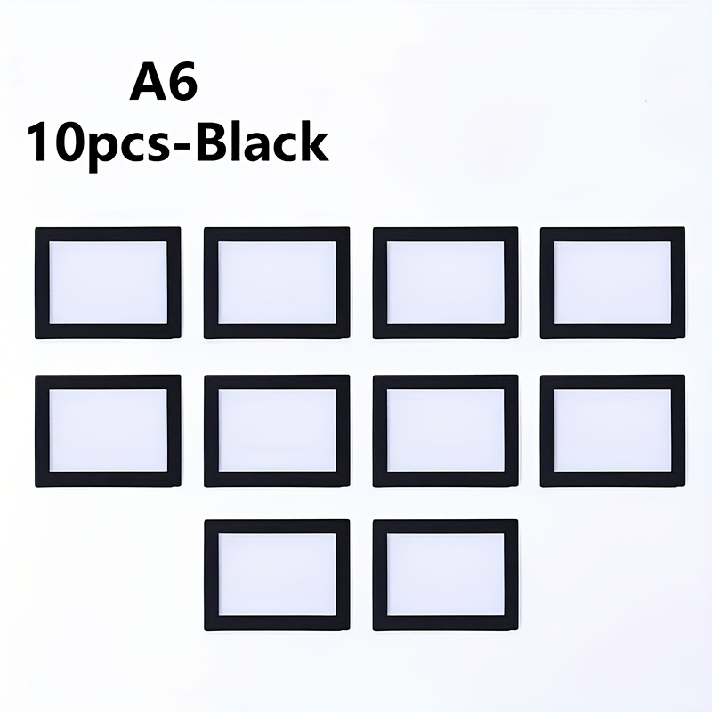 Image of 10pcs Of A6 Magnetic Photo Frame Stickers, Removable, Portable And Reusable, Suitable For Use In Home, Living Room, Office And . Transparent, Creative, Diy, Party Decoration
