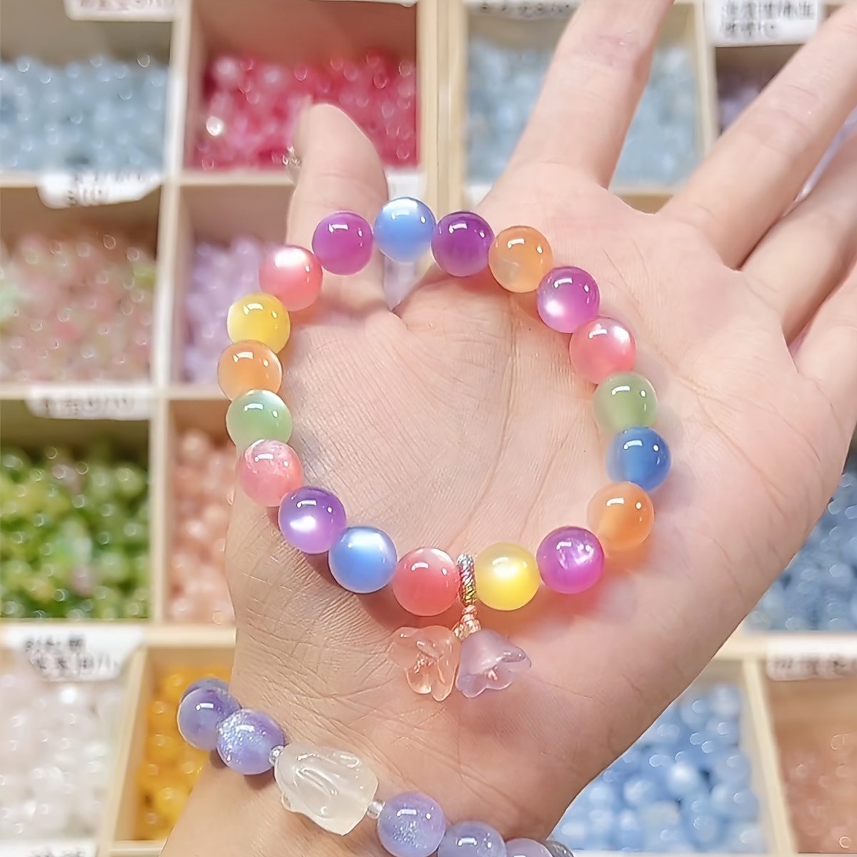 TEMU Light-activated Resin Beads With Iridescent Color-changing & Scattering Suitable For Making, -sensitive Clay Beads For Necklaces, Bracelets,