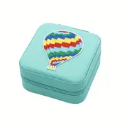 1pc Travel Zipper Jewelry Case And Organizer, Exquisite Hot Air Balloon ...