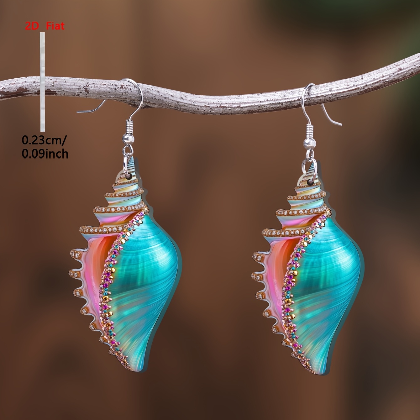 2d Flat - 1 Pair 2d Flat-1pair Cartoon Snail Pattern Acrylic Pendant Earrings, Elegant Easy Style Women' Vacation Wear Jewelry Ear Additions Suitable For Daily Wear