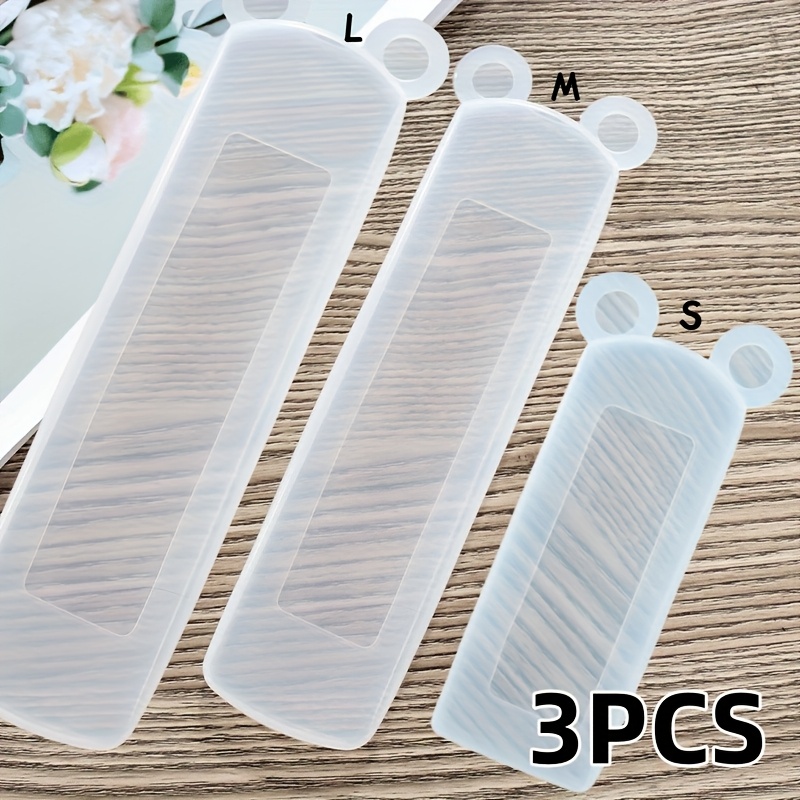TEMU 3pcs Housses Durables en Silicone pour Climatiseur & Télécommande - Étuis de Protection Transparents Anti-Poussière, Grip Résistant aux Rayures,