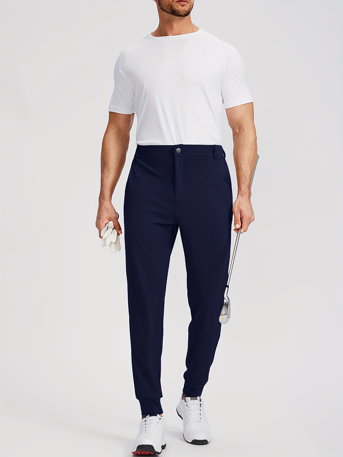 mens joggers zip pockets quick pants Temu