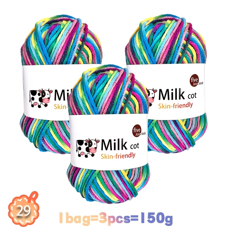 E-shop Buntes Batik-Garn mit Farbverlauf für handgemachte DIY-Strickmaterialien. Geeignet zum Stricken von warmen Pullovern, Mützen, Schals, Jacken, ,