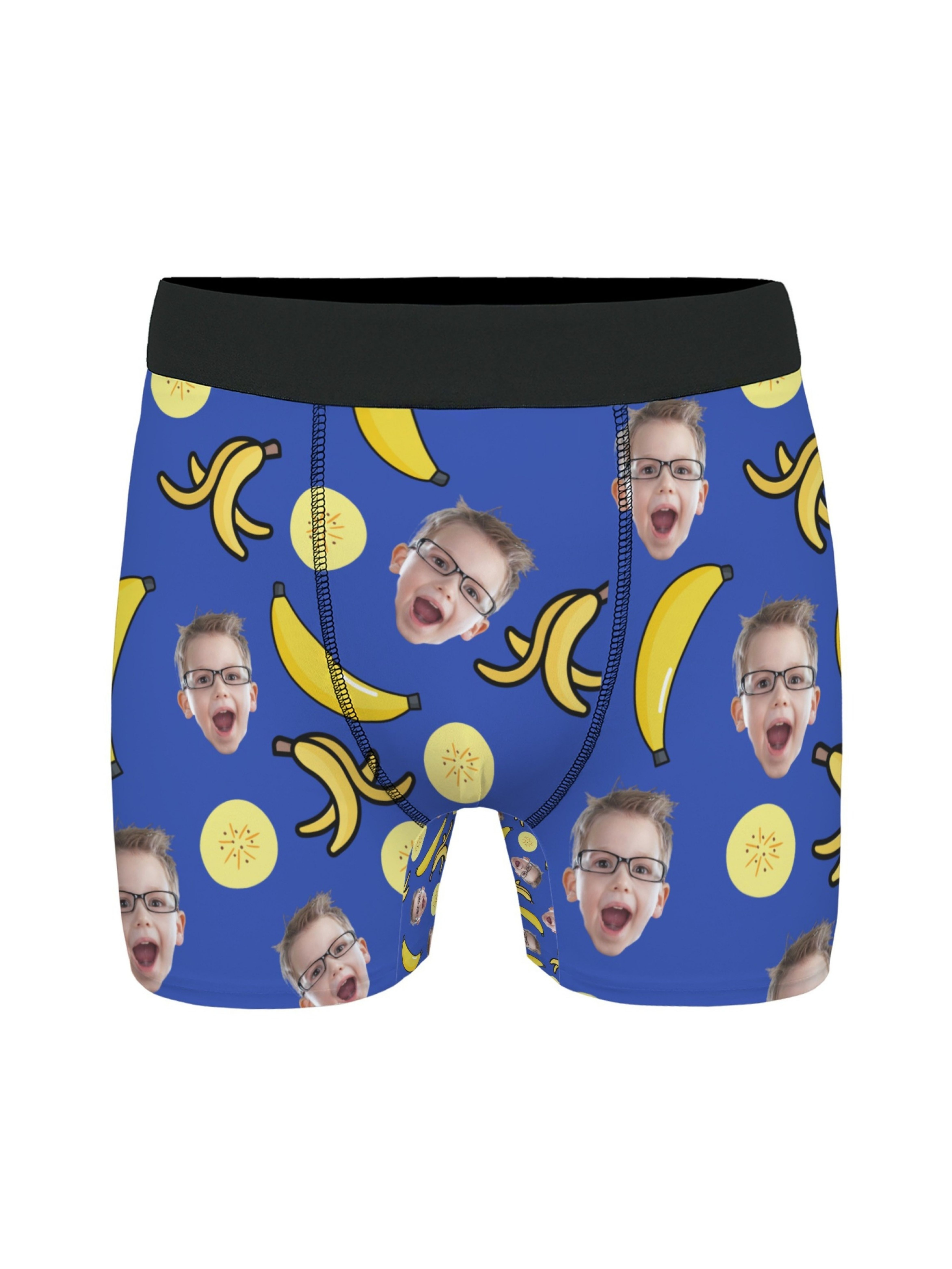  Custom Underwear Boxers for Women with Face Blue