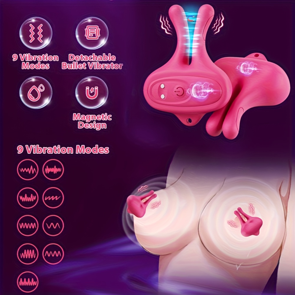 male masturbation erotica Portable New Unique Design Vibrating Nipple Breast Massage With USB main image 0