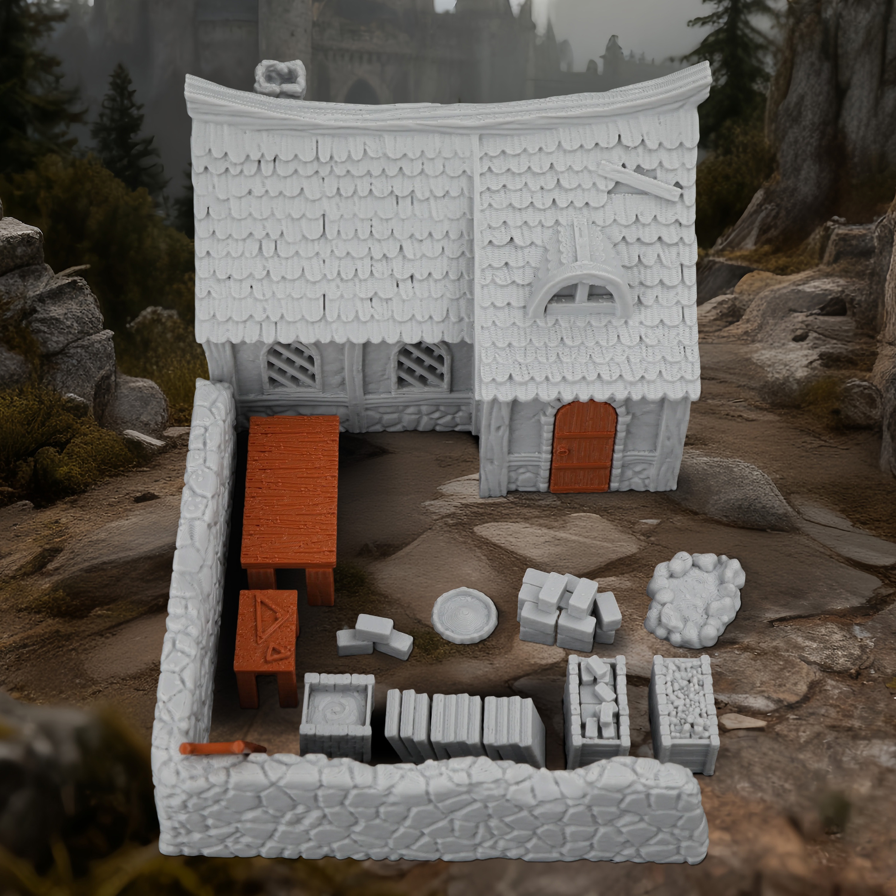 Fantasy Mountain Workshop Mason House Miniature Terrain Set
