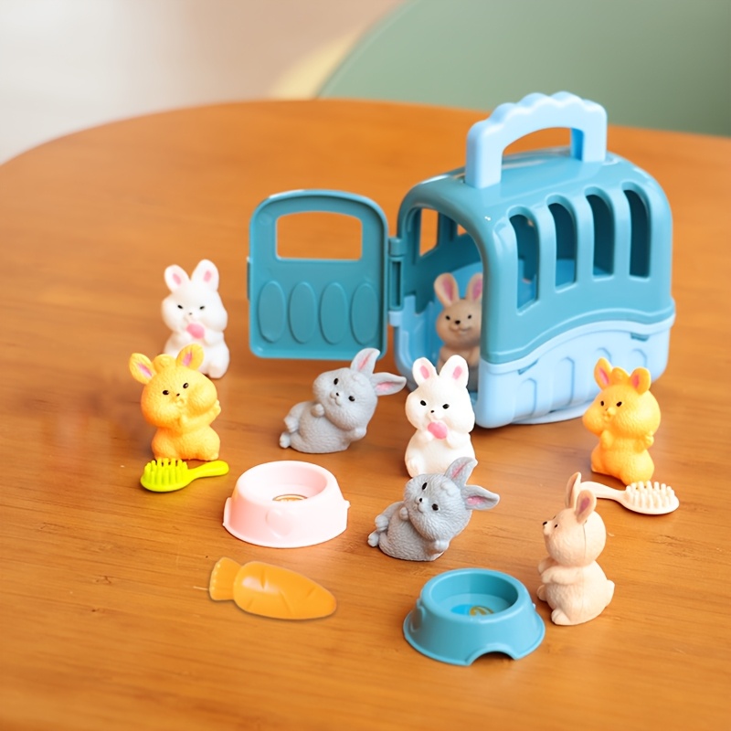 Kids Pretend Play Pet Bunny Toy Set