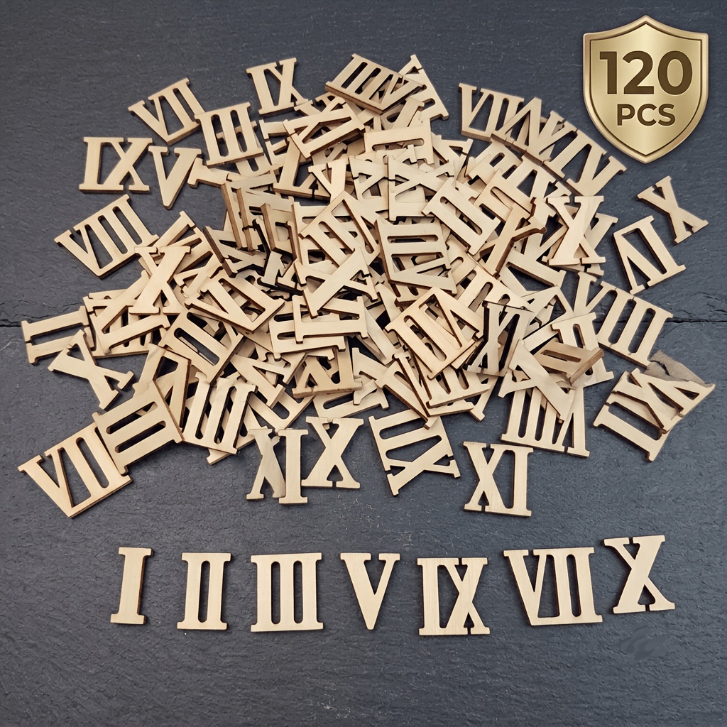 TEMU 120 pezzi di e lettere miste in legno, decorazioni per la casa, graffiti, pittura, ornamenti da appendere per feste a tema, adatti per Natale,