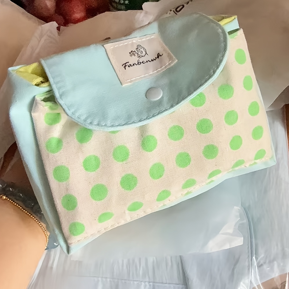 Image of Block Polka Dot -bag Organizer, Women Large Capacity Layered Travel Wash Bag, Portable Multi-functional Clutch Storage Pouch For Travel Essentials