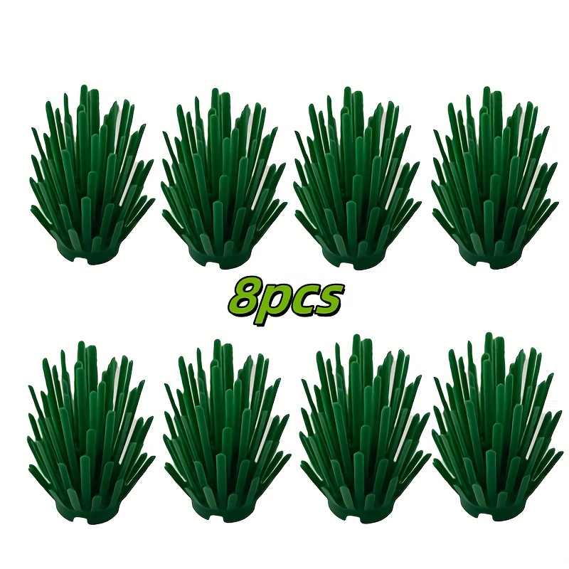 Image of Building Grass Shrub Plant Garden 8pcs Grass Clumps & Potted Plants Forest & Rainforest Assembly Toys Construction Accessories Plant Toys Kids Toy Birthday Gifts