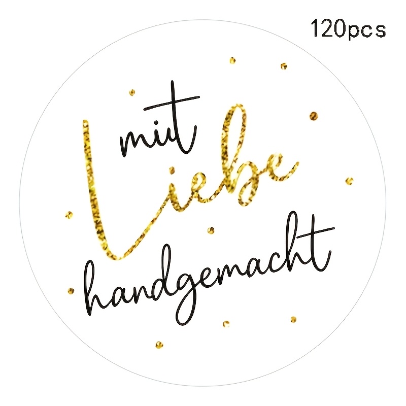 Image of 120pcs Handmade Craft Shop Labels | Made Of Paper, For Wedding Favors, Gift Boxes, And Bag Decorations