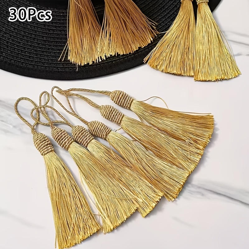 TEMU 30pcs 5.5-inch Tassels, Spiral Tassel Pendants With Spiral Ball Heads, String Tassel Chinese Knot Decorative , Tassel Handmade Decor For