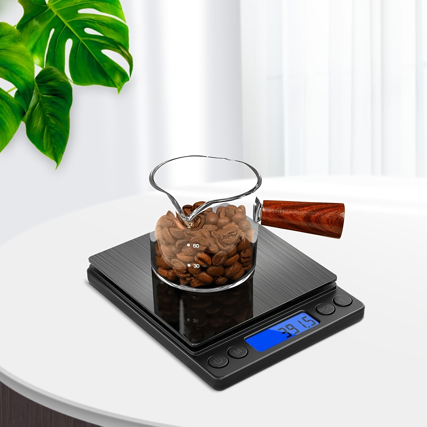 1pc Gram sized small digital food scale, 3000 grams by 0.01 grams/0.001 ounces, precise weighing, multifunctional jewelry/baking/soap kitchen scale, 6 units, tar function, LCD display