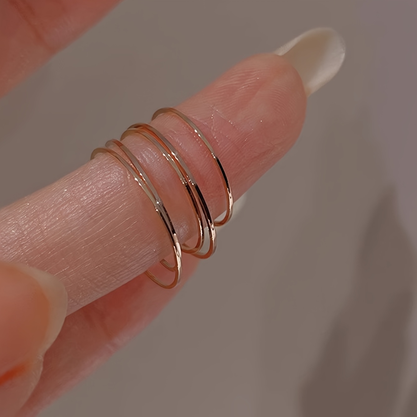 5pcs Minimalist Stainless Steel Stacked Ring Set