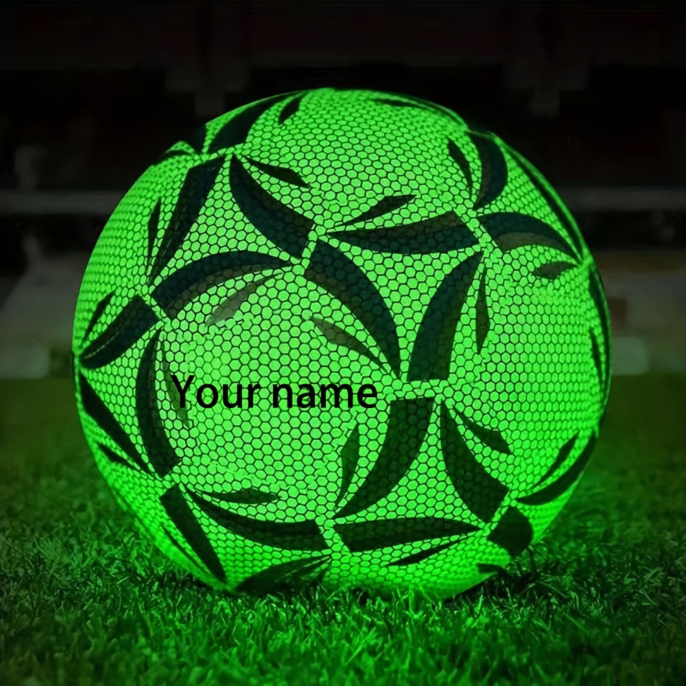 

Custom Engraved Size 5 Soccer Ball - -the-dark, Personalized Name & , Seamless Tpu, Green - Ideal For Home Decor, Birthdays, Anniversaries, Christmas, Weddings, Valentine's Gifts, Soccer Accessories