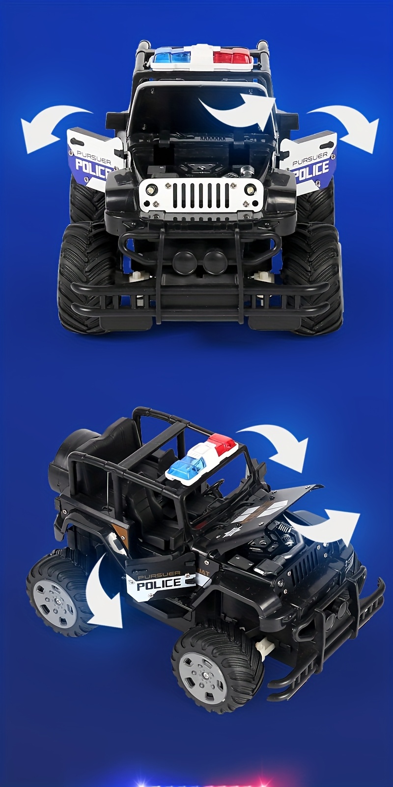 Alloy RC Off-road Vehicle, Toy Car Model, Remote Control Monster Truck, All-terrain Electric Toy with Lights, Toys for Children Over 3 Years Old, Children's Educational Toys, Birthday Gift