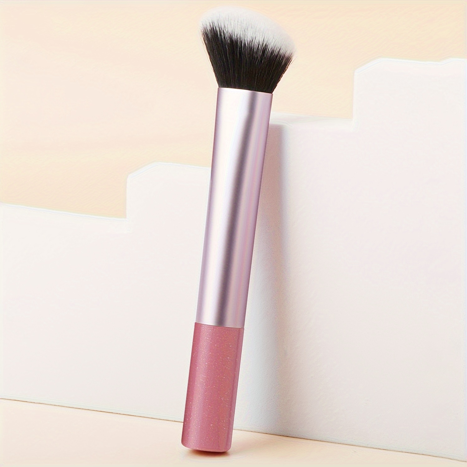 

1pc Pinceau Rond Et Incliné & Pinceau Blush, Poils Et , Denses Et , de Professionnel de