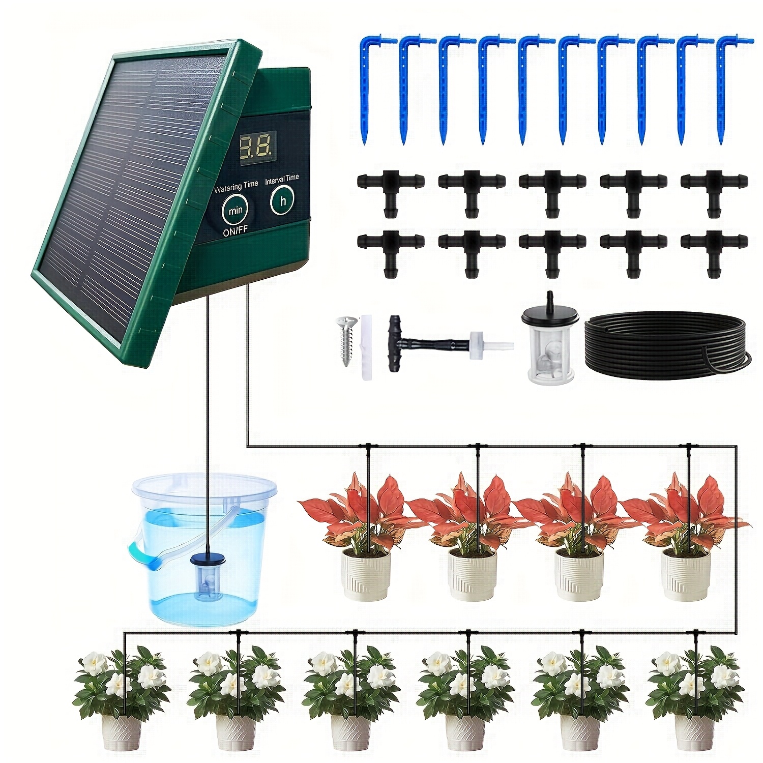 Garden Watering System Solar System Automatic Watering System For Potted Plants Plant Watering Devices Drip Irrigation System For Garden Pots