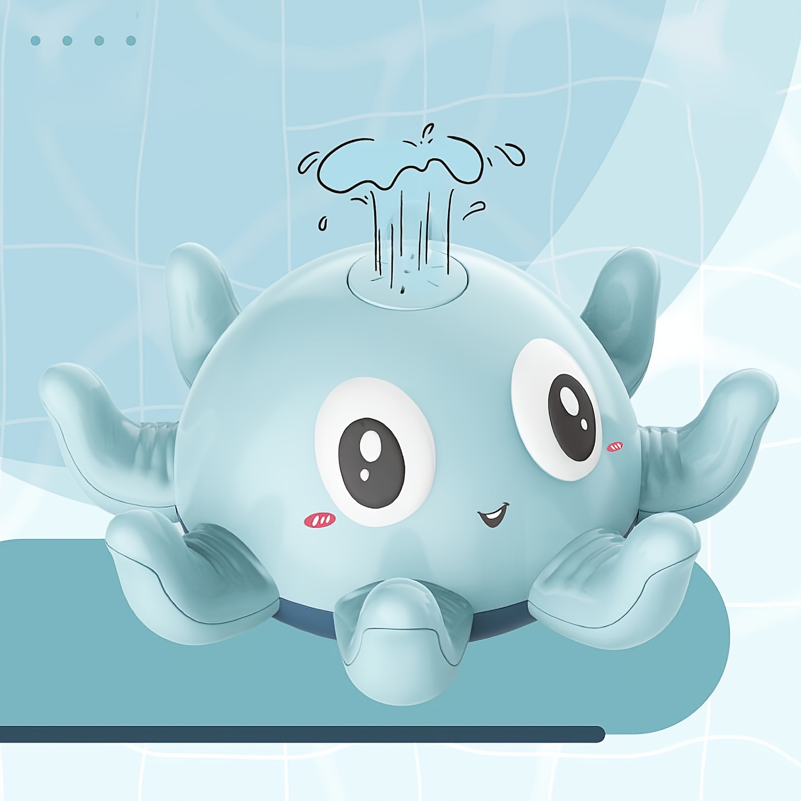 

Shower Toy With Automatic Water Spray & Light - Cute Cartoon Design, Ideal For 's Fun, Gift For Halloween, Thanksgiving, Christmas & Easter, Octopus Bathroom Decor