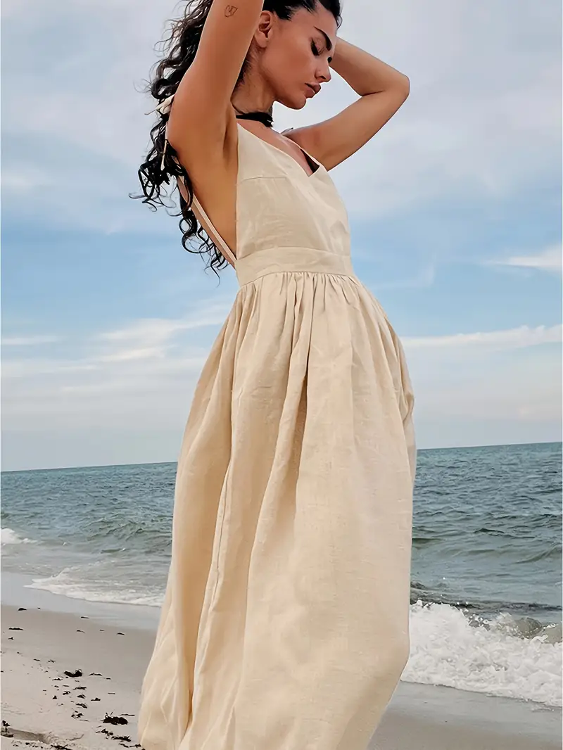 womens vintage beach dress loose a line v neck spaghetti - Temu United Kingdom womens vintage beach dress loose a line v neck spaghetti - Temu United Kingdom