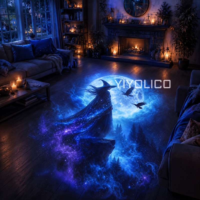 USB-Powered Smart Projection Night Light with 360° Adjustable LED