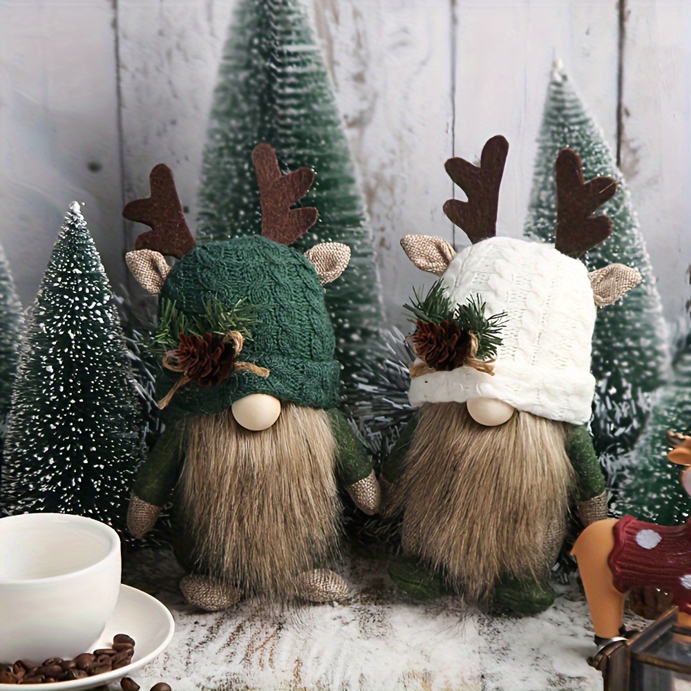 

1pc, Christmas Deer Ornament, Soft Fabric Ornament, Indoor Outdoor Decoration For Home, Office, Party