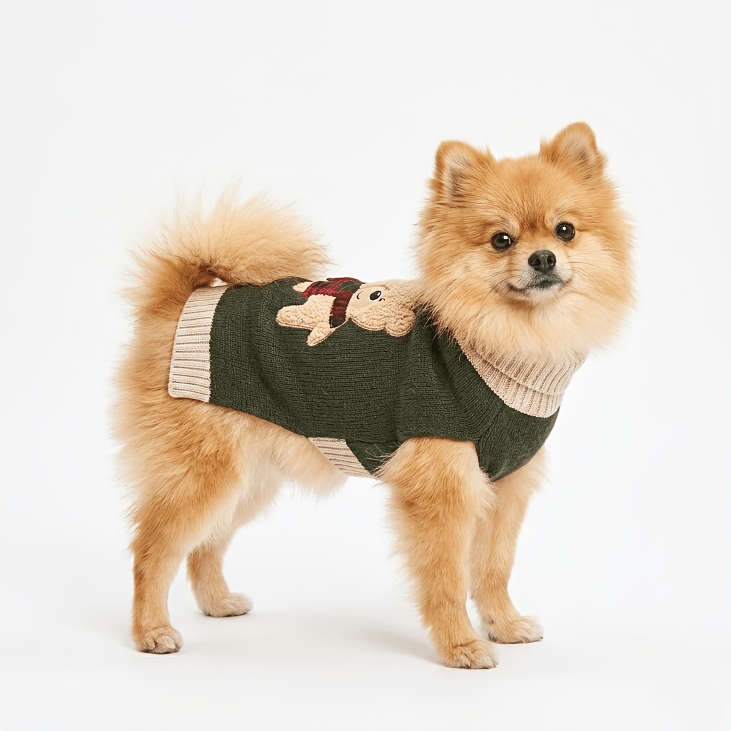 TEMU Christmas Sweater Pet Pullover Jumper Cat Apparel Winter Dog Hoodie Sweatshirts Warm Dog Sweatshirt Dog Clothes For Dogs Boy Girl Coat Clothing