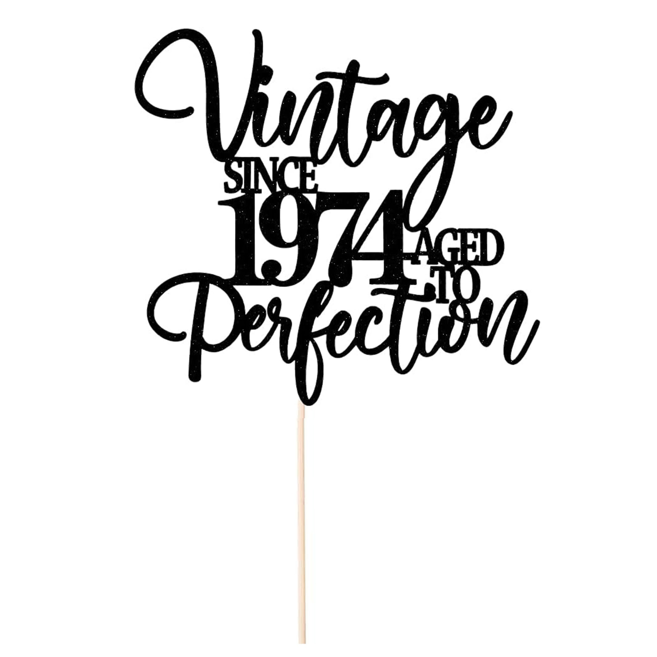 1 décoration gâteau vintage depuis 1974 vieilli à perfection - Temu France, image size:2126x2126