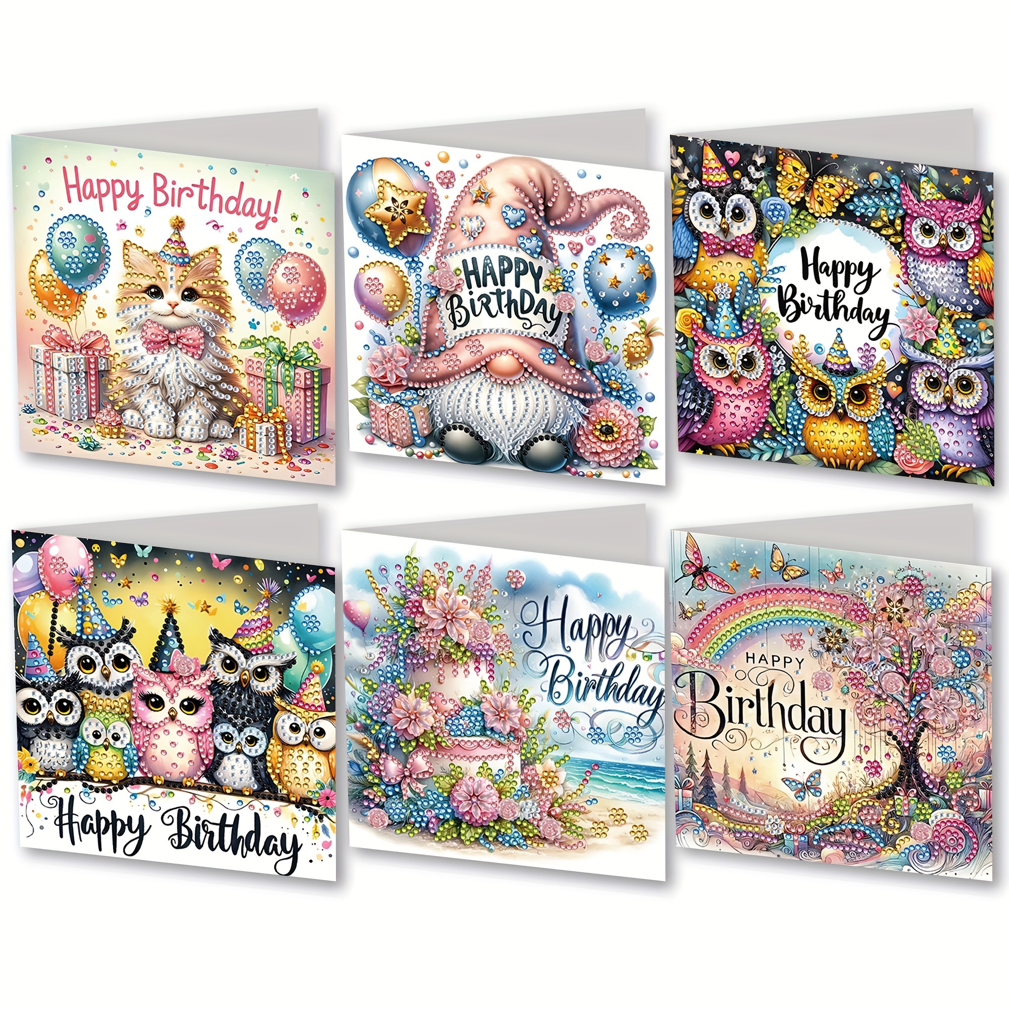 

6pcs Kit Set With Patterns Of Kittens, Gnomes, , And Flowers To Beautiful And . Send To , Relatives, Friends, Etc. Releases Your And . Diy Handmade Gifts For Parties