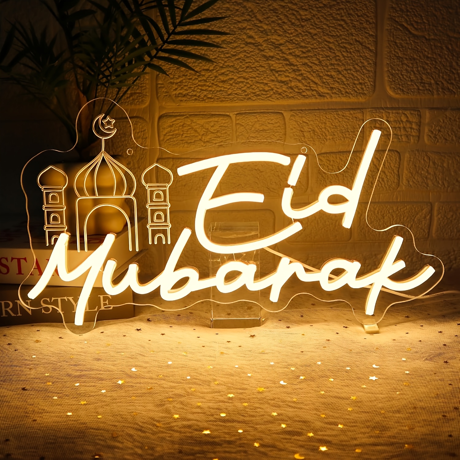TEMU Personalized Neon Light Wall Decor, Led Lighting For Ramadan , Festival Neon Light Decorations, Celebration Ornaments, Home
