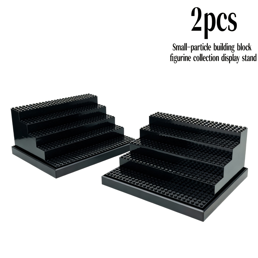 Image of 2pcs 5 Tier Figure Display Stand, Compatible With Most Brand Building Block , Small Particle Brick Toy Storage, Desktop Collectible Display Rack For Figure Collectors