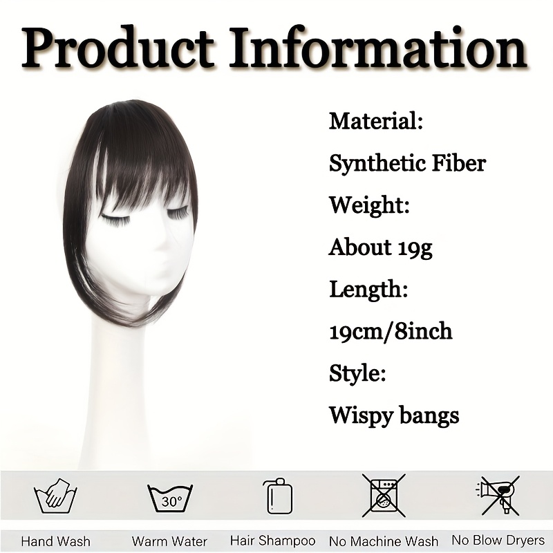 womens layered   inspired straight hair wig with bangs sleek black synthetic hair for versatile styling natural look       everyday hairpiece  inspired bangs   hair details 3