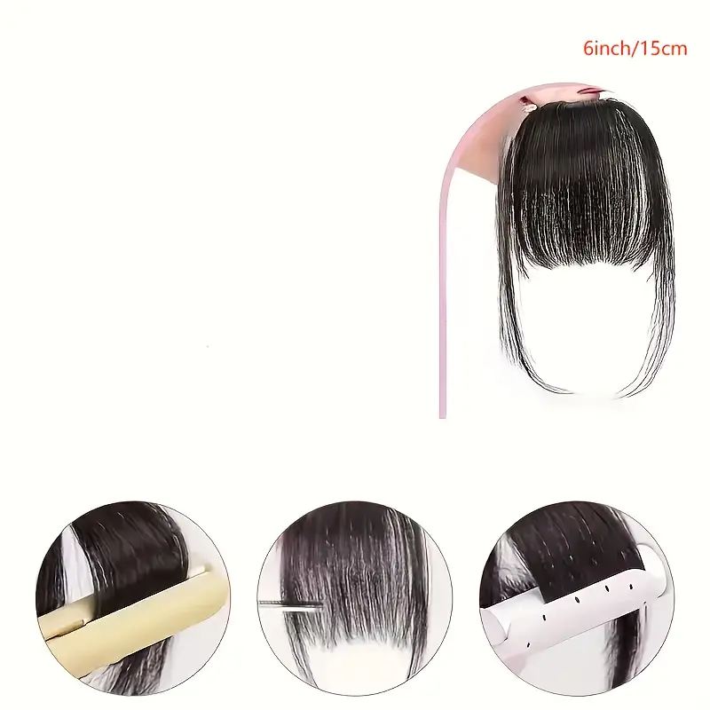 1pc clip in hair bangs for women natural look loose waves multi color options high temperature fiber versatile style accessory for all hair types details 3