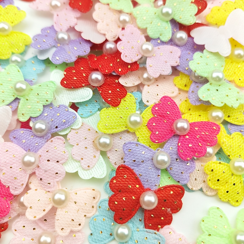 50pcs New Multi-style Rhinestone Bow Decorative Patches, Diy Apparel Accessories, Hair Accessories, Hair Clips, Bag, Hat Appliques