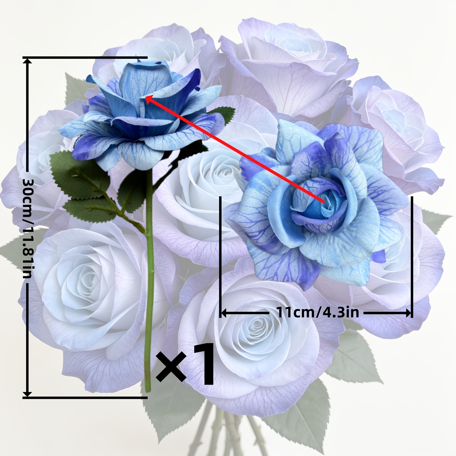 TEMU 11cm Large High-end Realistic Flower - Gradient - 1pc (recommended To Purchase Multiple) - Detailed Texture - High-end Artificial Flower -