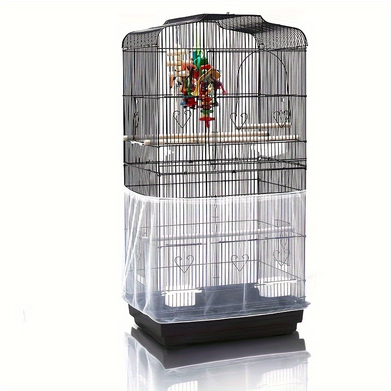 1pc Bird Cage Seed Catcher, Seed Catcher Guard Net Cover, Adjustable Soft  Net Bird Cage Net