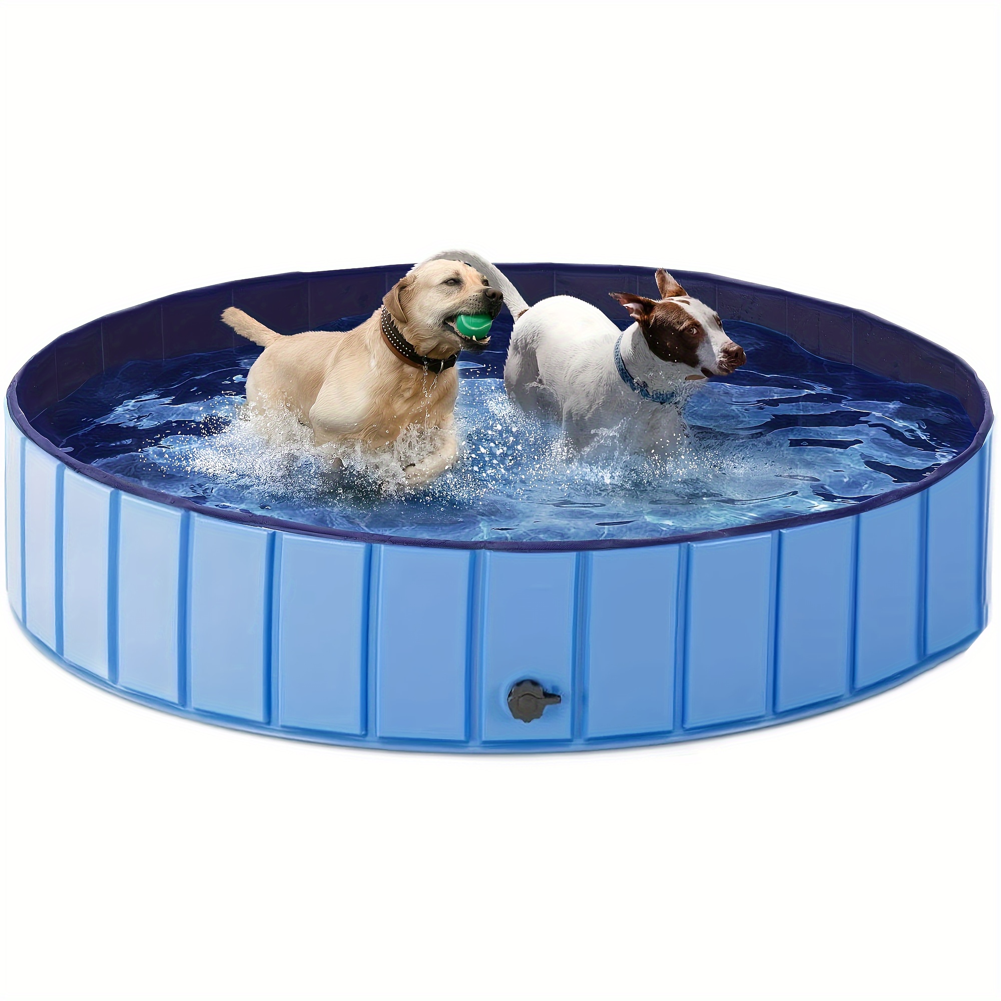 

Pet Dog Pool, Foldable Hard Plastic Outdoor Dog Pool Pet Bath Pool, Portable Tub Kiddie Pool For Kids Pet Puppy Swimming Pool (63" X 11.8")