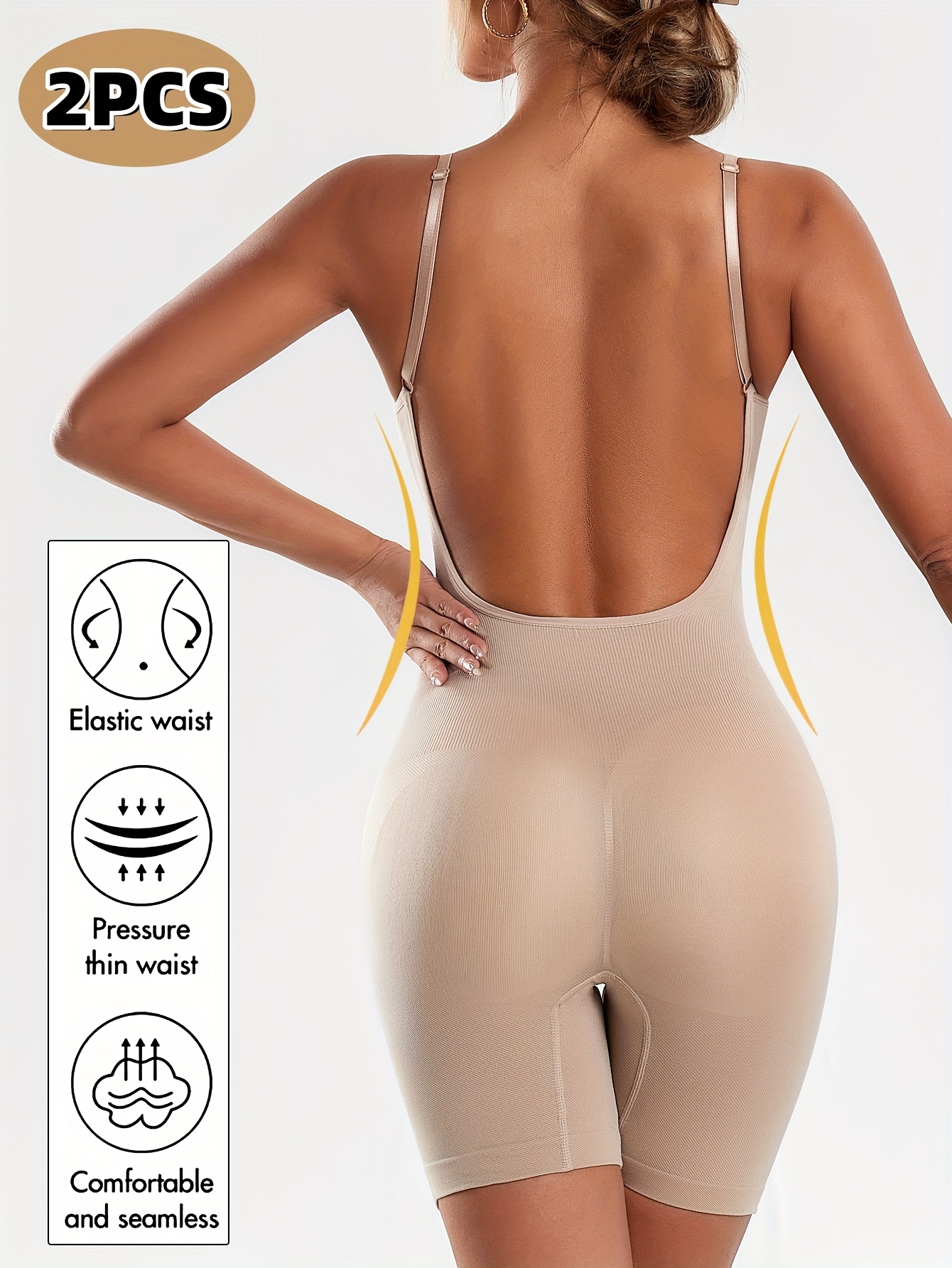 2pcs women full body shaping jumpsuit tummy bodysuit