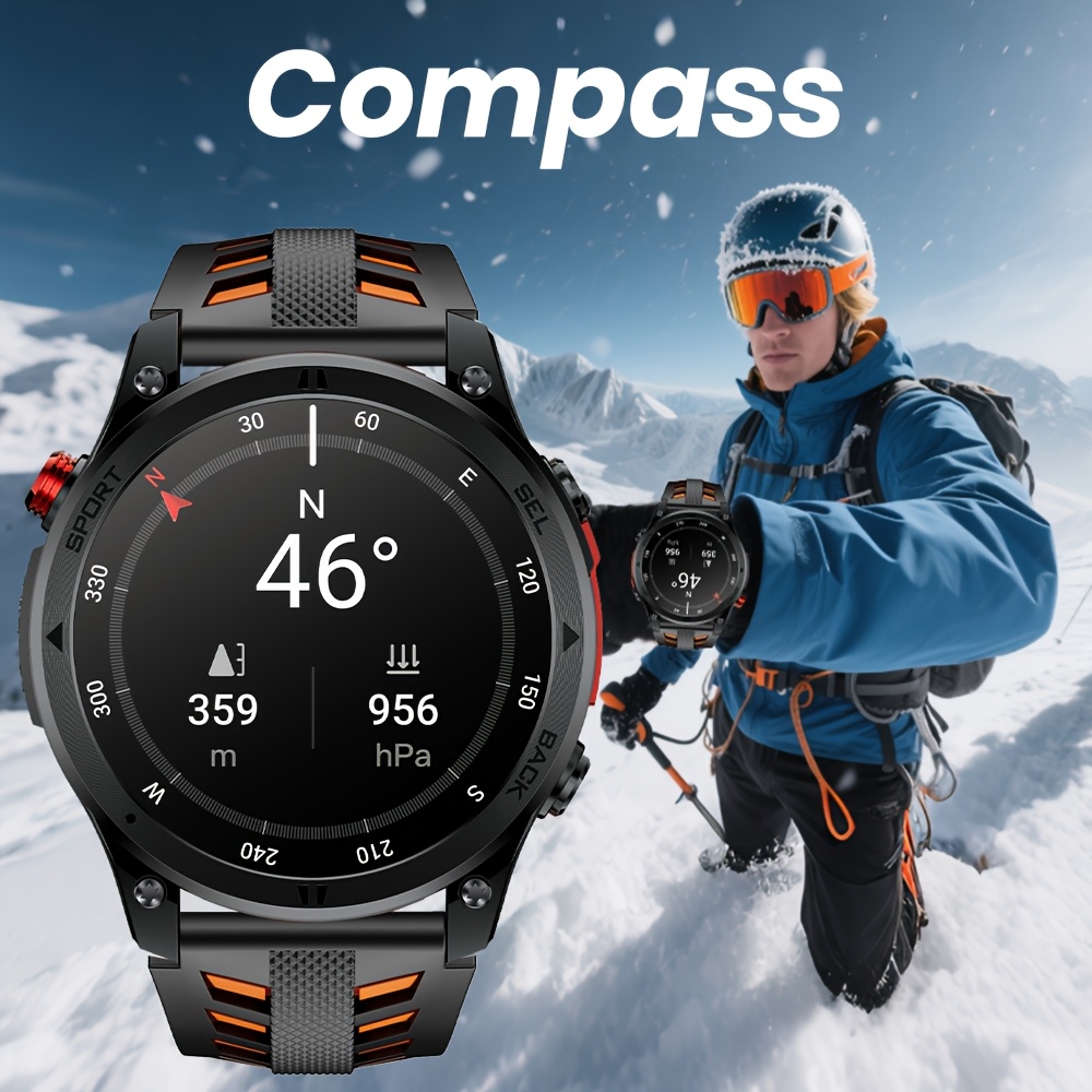 Men's Outdoor Smartwatch with GPS and Compass Function