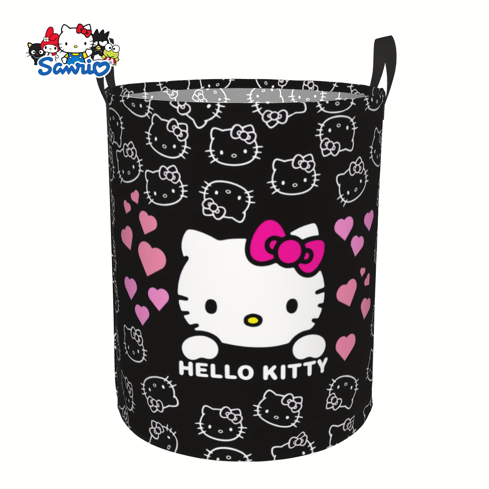 

For Hello Kitty Waterproof Laundry Hamper -portable Storage Hamper With Sturdy Handle, Waterproof Oxford Cloth, Easy To Store And Collapsible Design-sanrio Official Authorized, Laundry Baskets